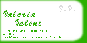 valeria valent business card