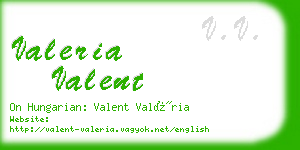 valeria valent business card